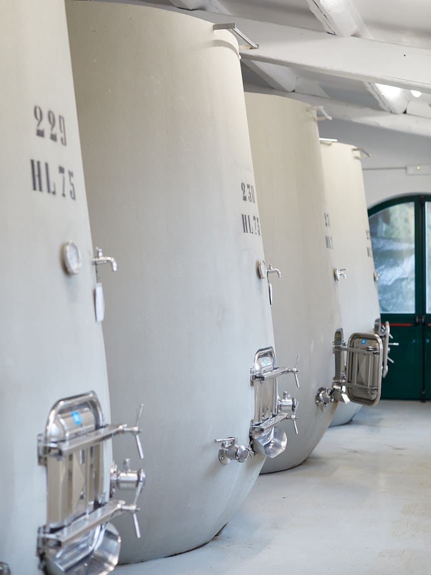 Argiano Winery concrete wine tanks