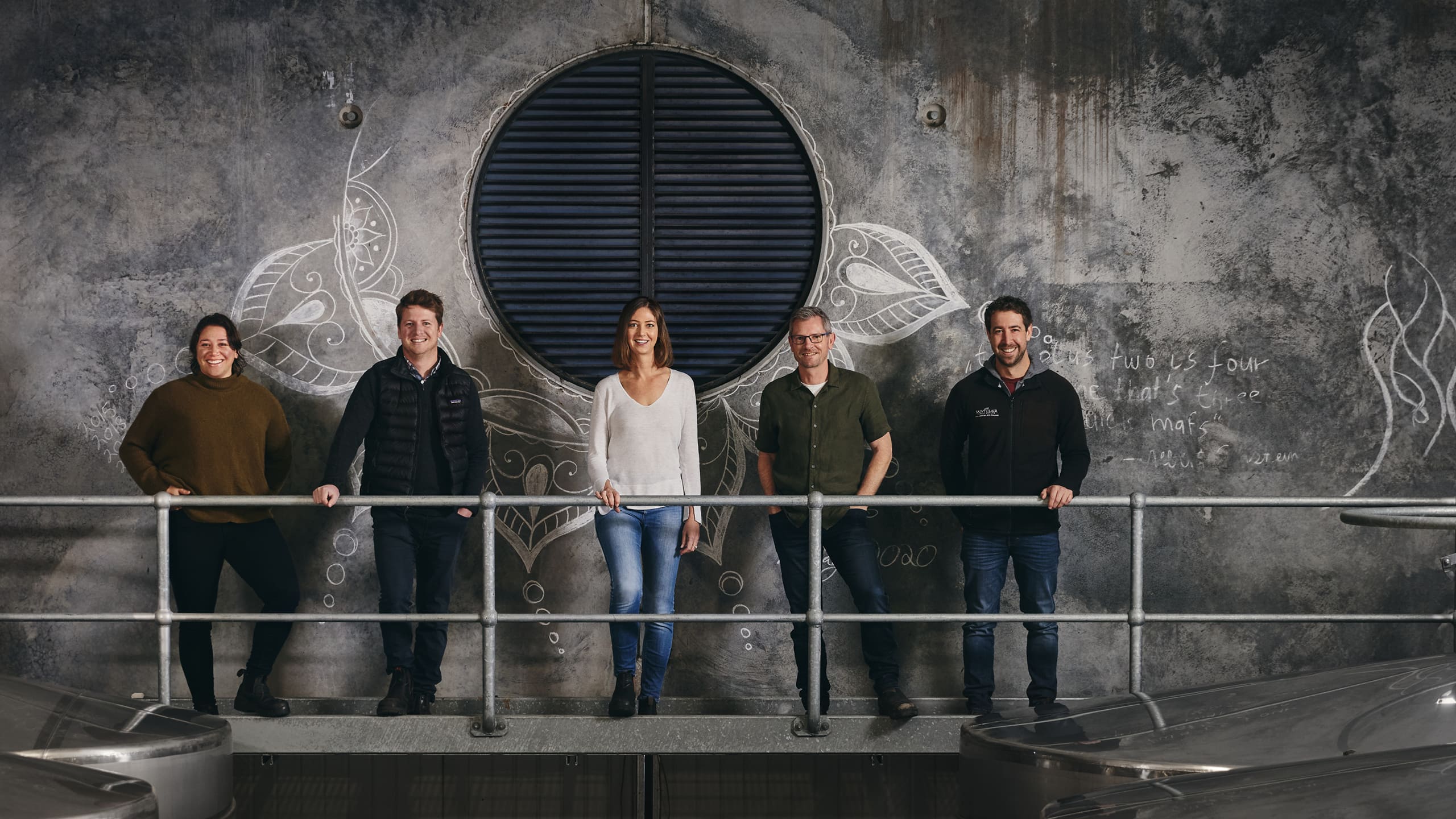 winemaking team at Saint Clair Family Estate