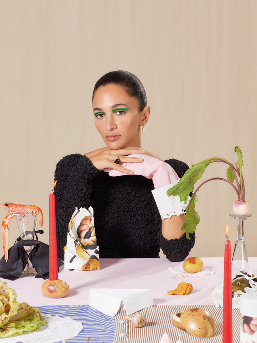 Laila Gohar, the famed New York based food artist, in Maze Row Voices. Photography copyright ©David Brandon